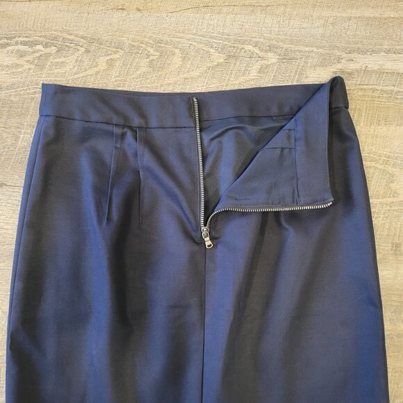 CLUB MONACO | Floral Pencil Skirt Navy Blue | Sz. 6 - Picture 7 of 8